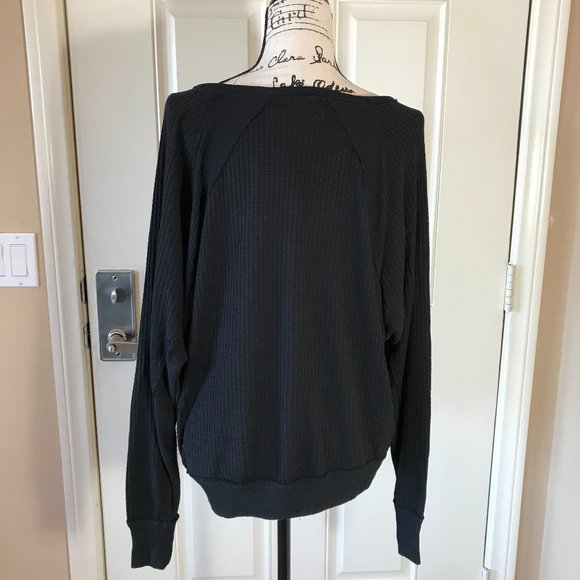 NWT Free People Santa Clara Thermal Top Black - Picture 6 of 6